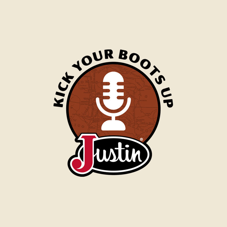 Justin boots clearance logo
