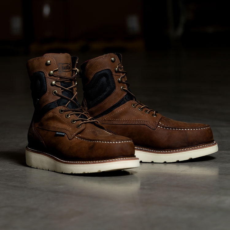 Harrold 8" Steel Toe in Brown.