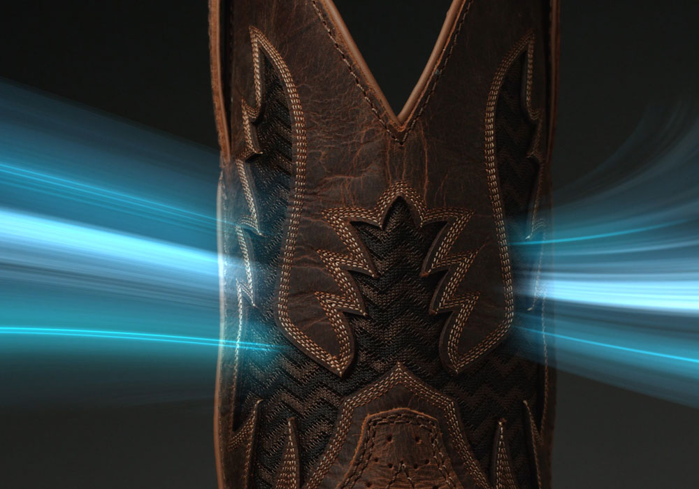 The New Bolt 11 work boot in brown showing off its breathable J-Vent technology in the boot shaft.