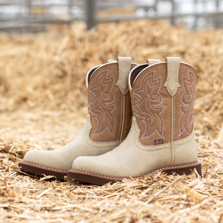 Kay 8-inch Western boot in tan. Shop Kay.